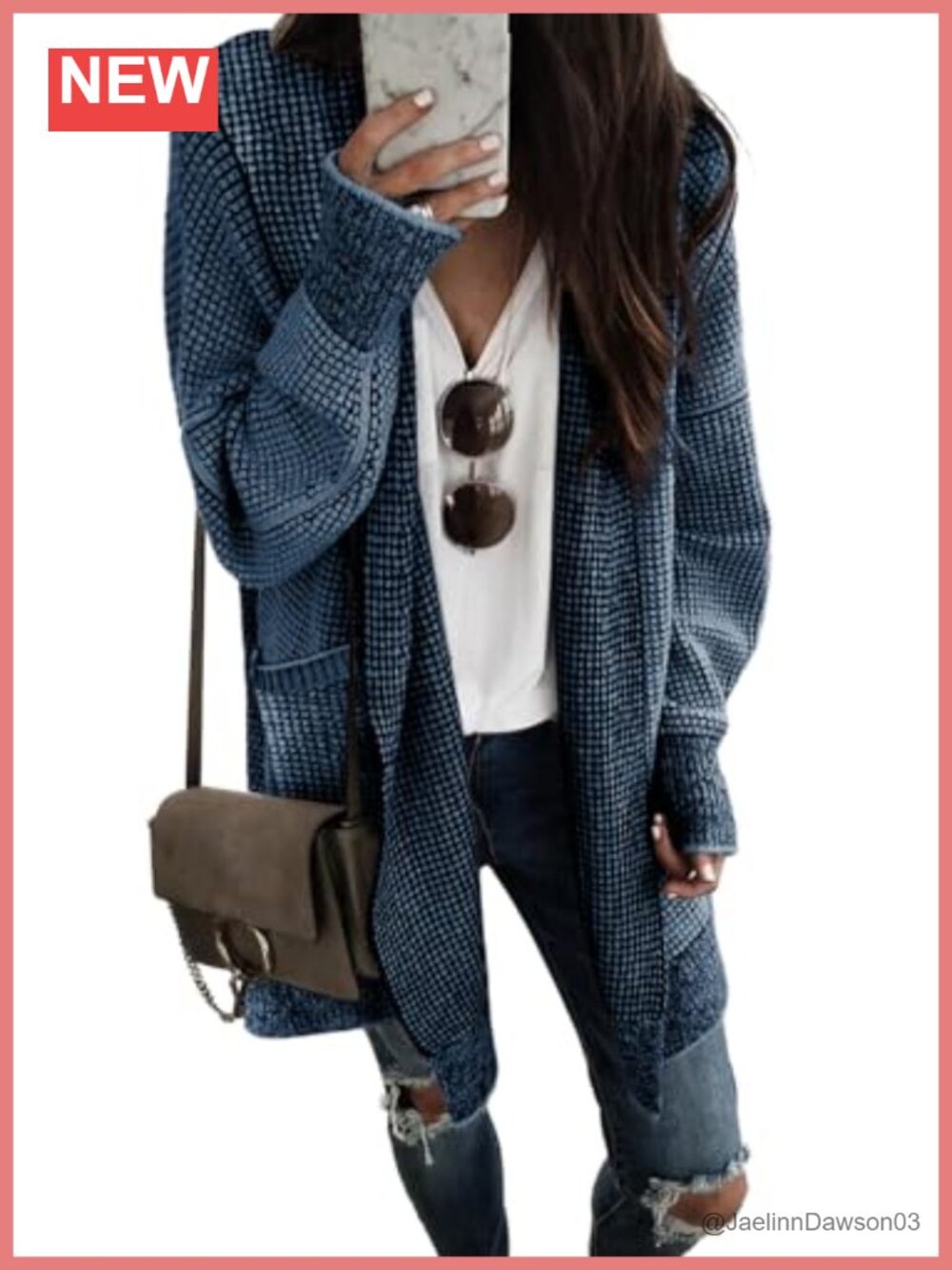 Oversized Hooded Open Front Cardigan Sweater